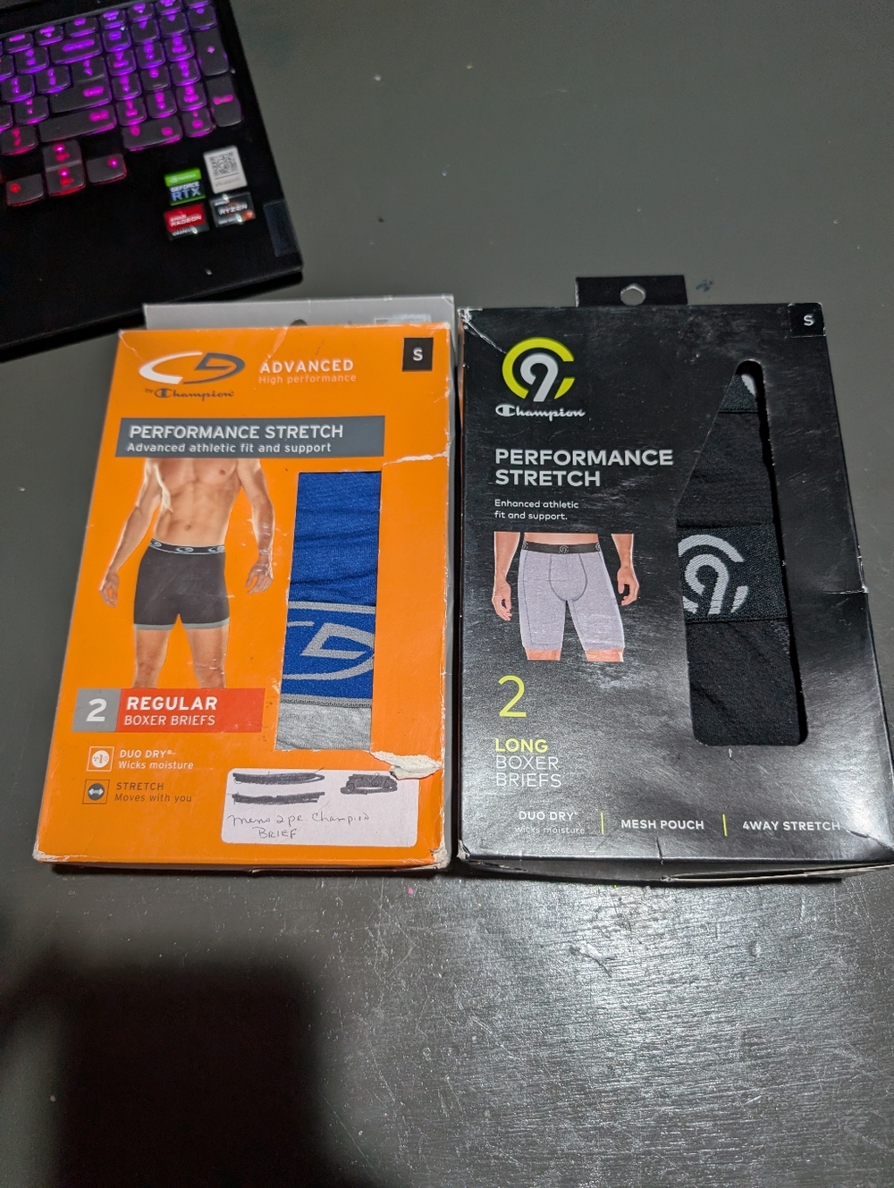 Champion Performance Stretch Size Medium Boxers 2 Boxes (4 Ct Total) NIB
